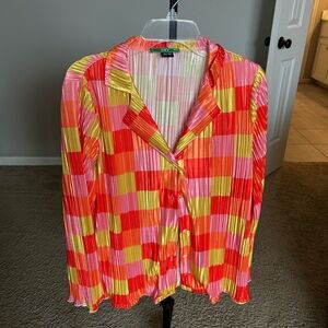 Vibrant Checkered Button Down Shirt